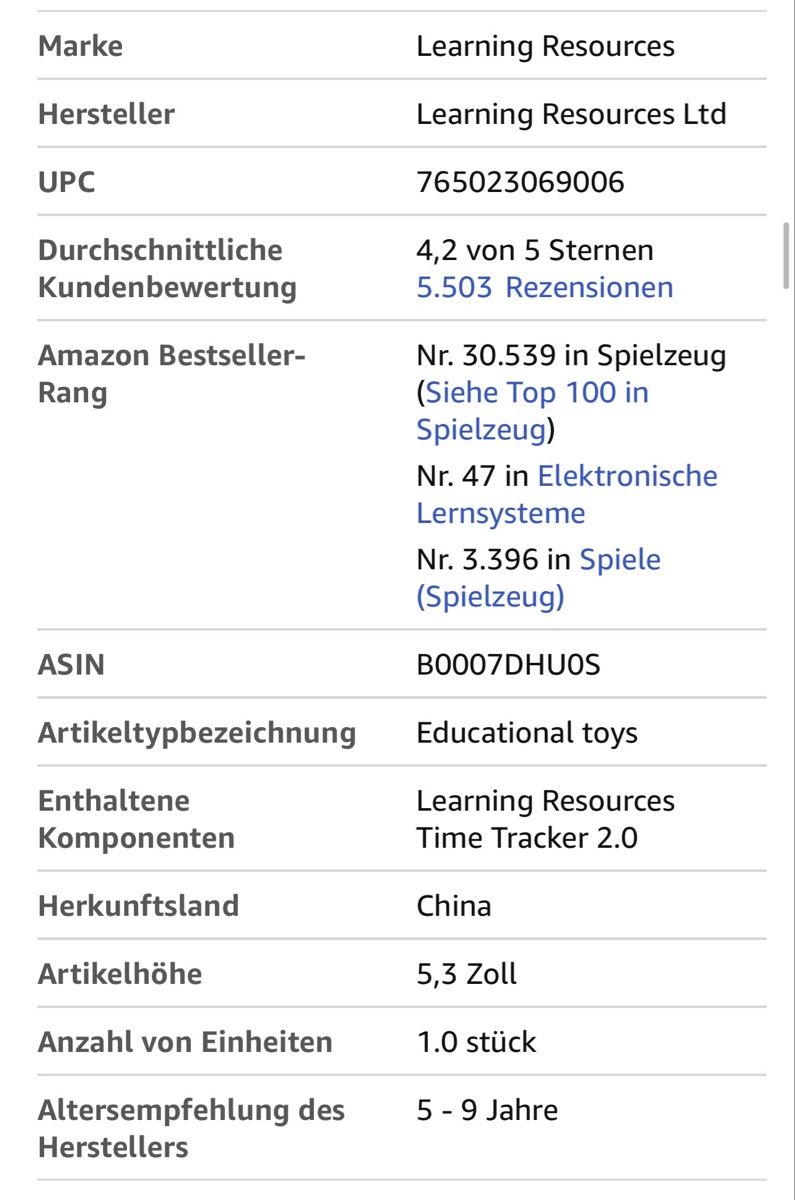 Jeux: Learning Resources Time Tracker – Neuf avec emballage d'origine à Emmenbrücke par ThomiE01 4