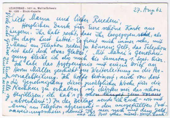 Cartes postales: Leukerbad - Birchi-Kapelle – D'occasion à Binningen par Mountainrider 1