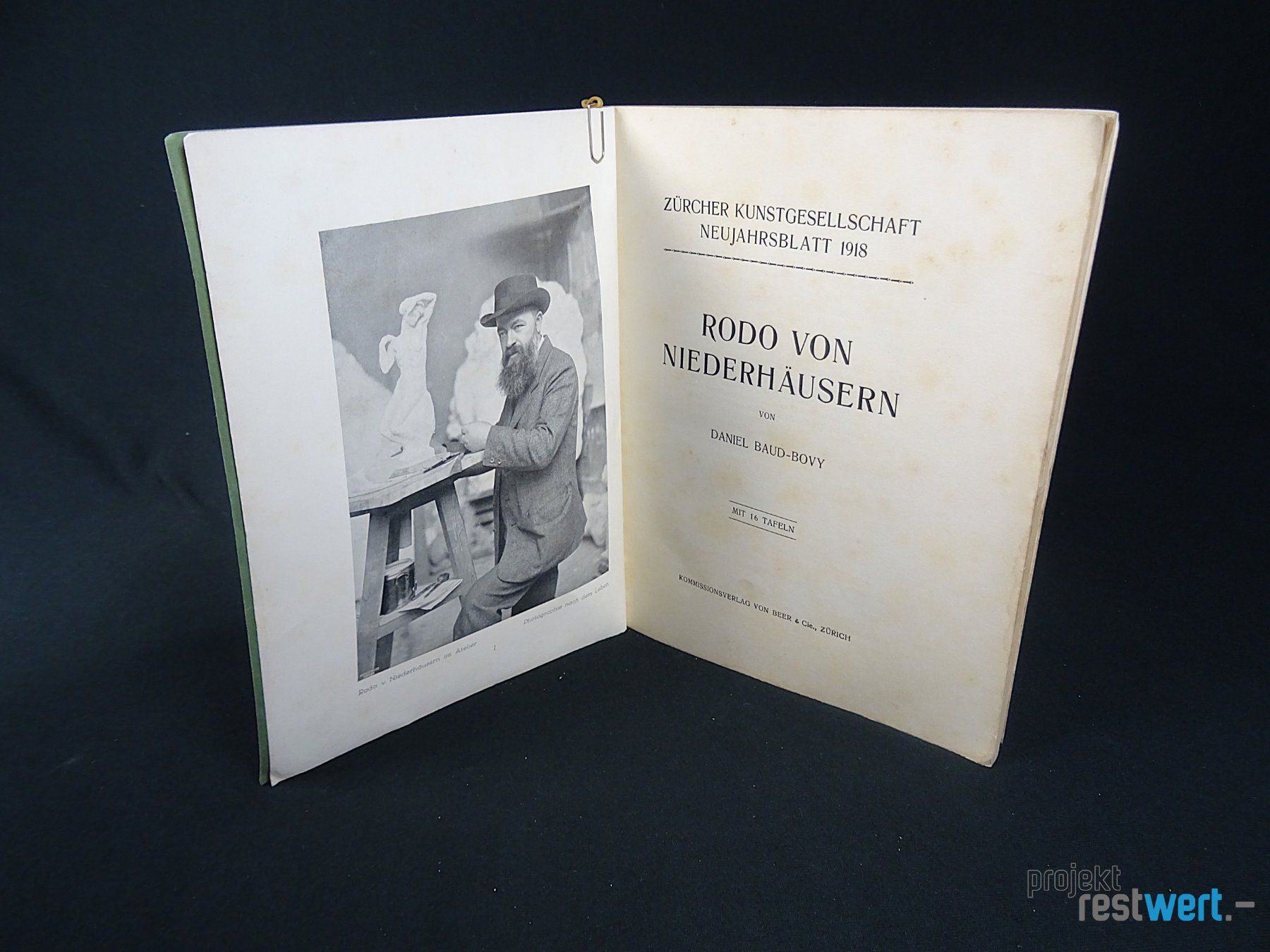 Libri: Rodo Von Niederhäusern von DANIEL BAUD-BOVY – Usato da Bülach venduto da restwert_buelach 1