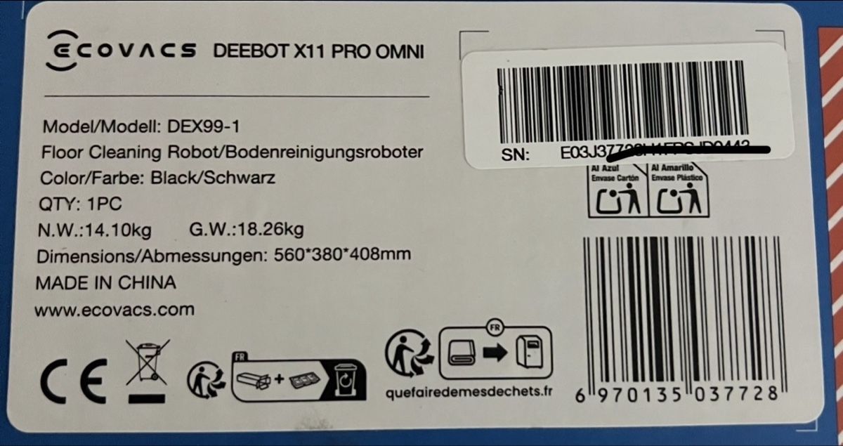 Ecovacs Aspirapolveri & Accessori: Ecovacs DEEBOT X11 PRO OMNI – Nuovo e nell'imballaggio originale da Kreuzlingen venduto da vlad_ro1 1