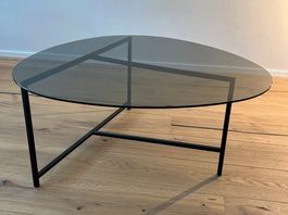 Tisch Salon "Möbel Märki" antrazit, Ø 90 cm, top Zustand!