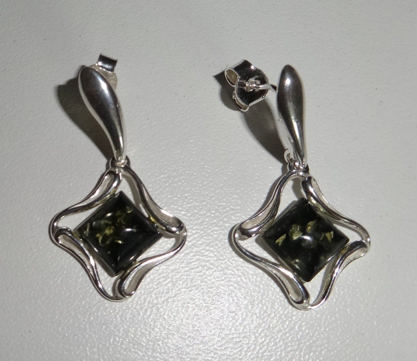 Orecchini pendenti & Orecchini a lobo: Bernstein Ohrstecker 925 Silber – Nuovo e nell'imballaggio originale da Visp venduto da steinschmuckwelt 2