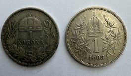 Lot de 2 pcs François-Joseph 1er Hongrie / Autriche