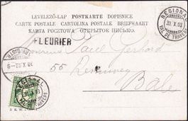 1903: Künstlerkarte von H. Savary, mit Stabstempel FLEURIER