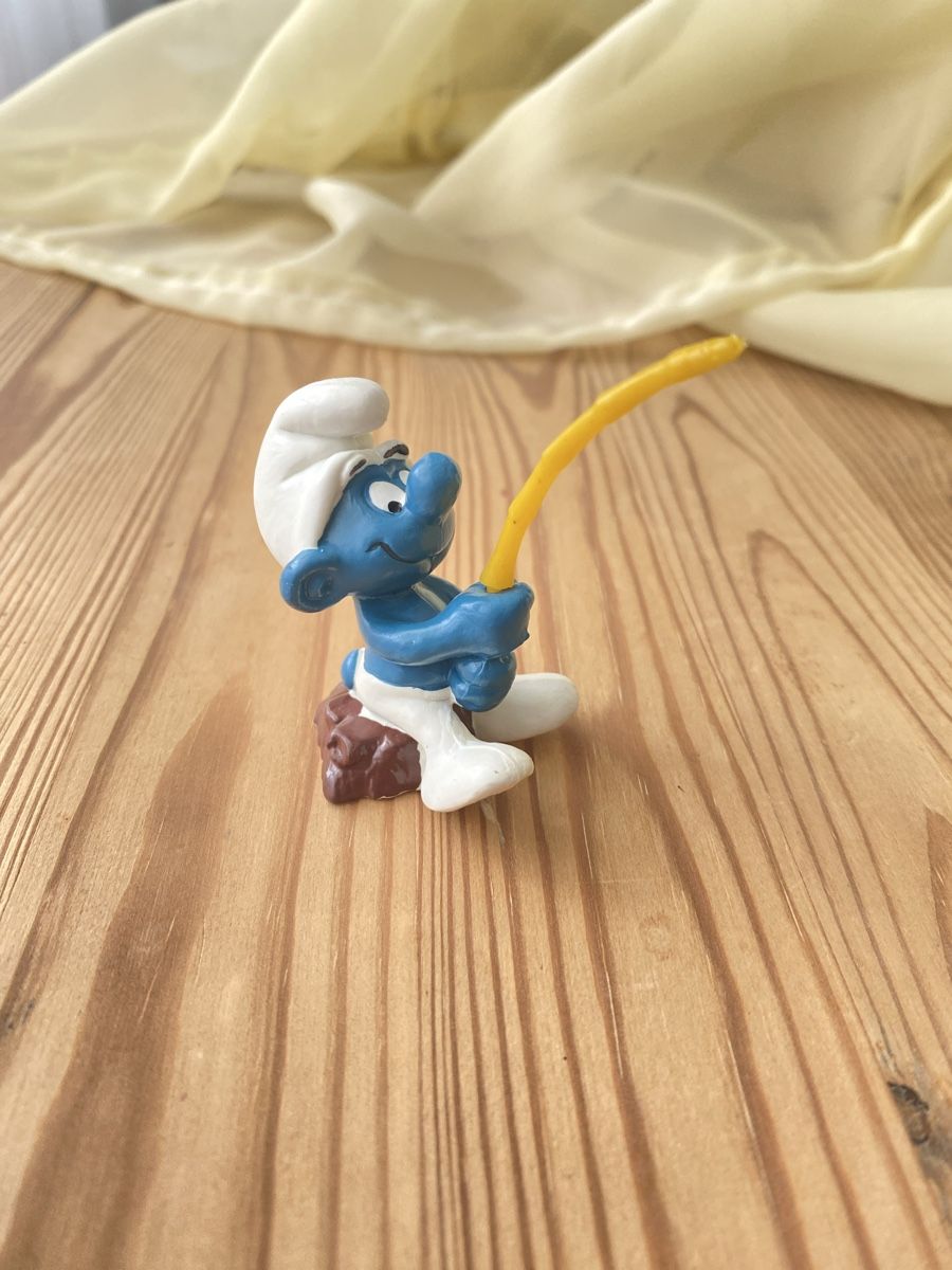 Schleich Statuette: Schlumpf, Fischer – Usato da Fehraltorf venduto da Marian4
