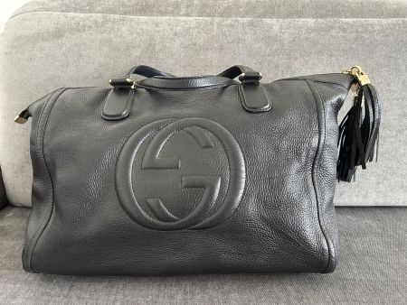 Vintage Gucci Handtasche Leder Shopper GG Logo
