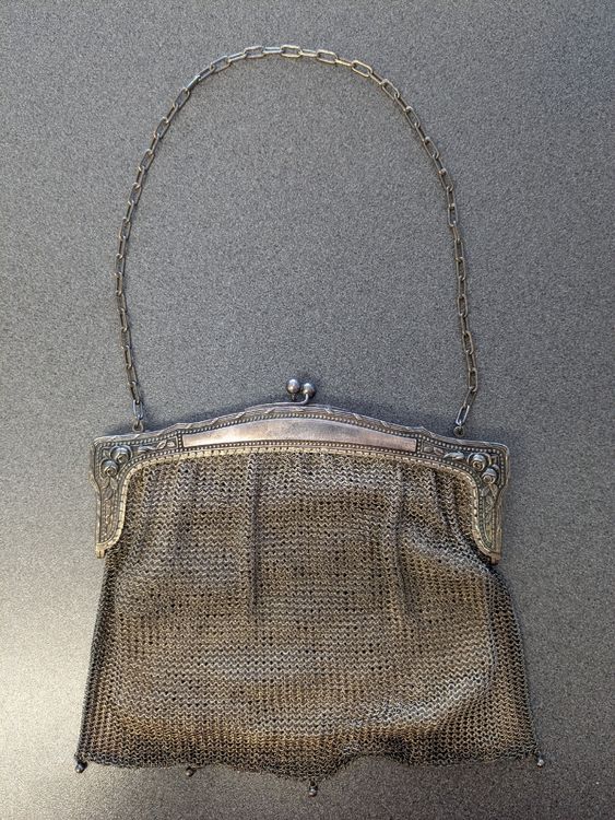 Antike Kettentasche (Theatertasche) um 1900 Jugendstil (Gebraucht