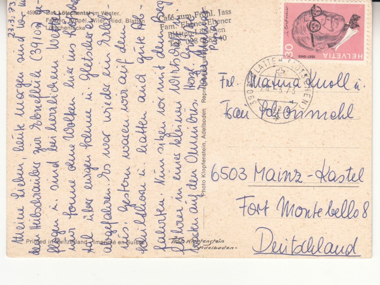 Cartes postales: Lötschental 1973 – D'occasion à Bürglen TG par StampGraf 1