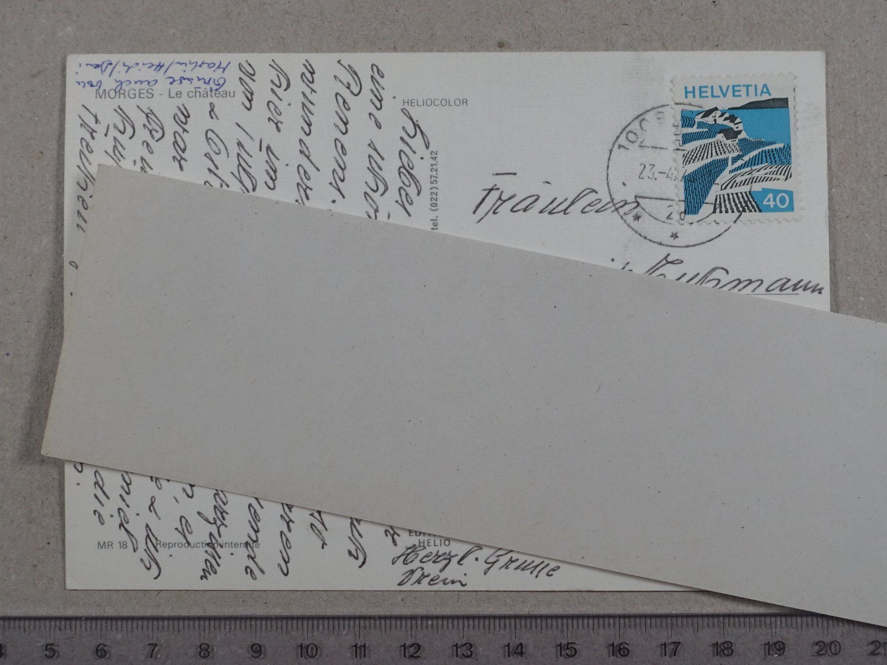 Cartoline postali: Morges, le château – Usato da Lenzburg venduto da fh1 1