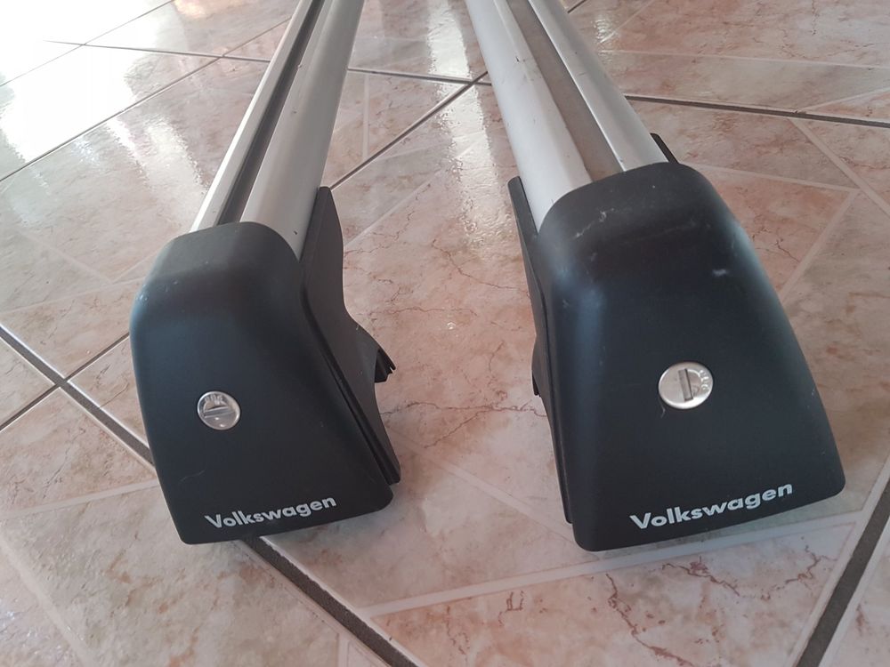 Barres de toit transversales pour VW Golf mk7 Variant 2012-2019 Gris Alu ABE 2x