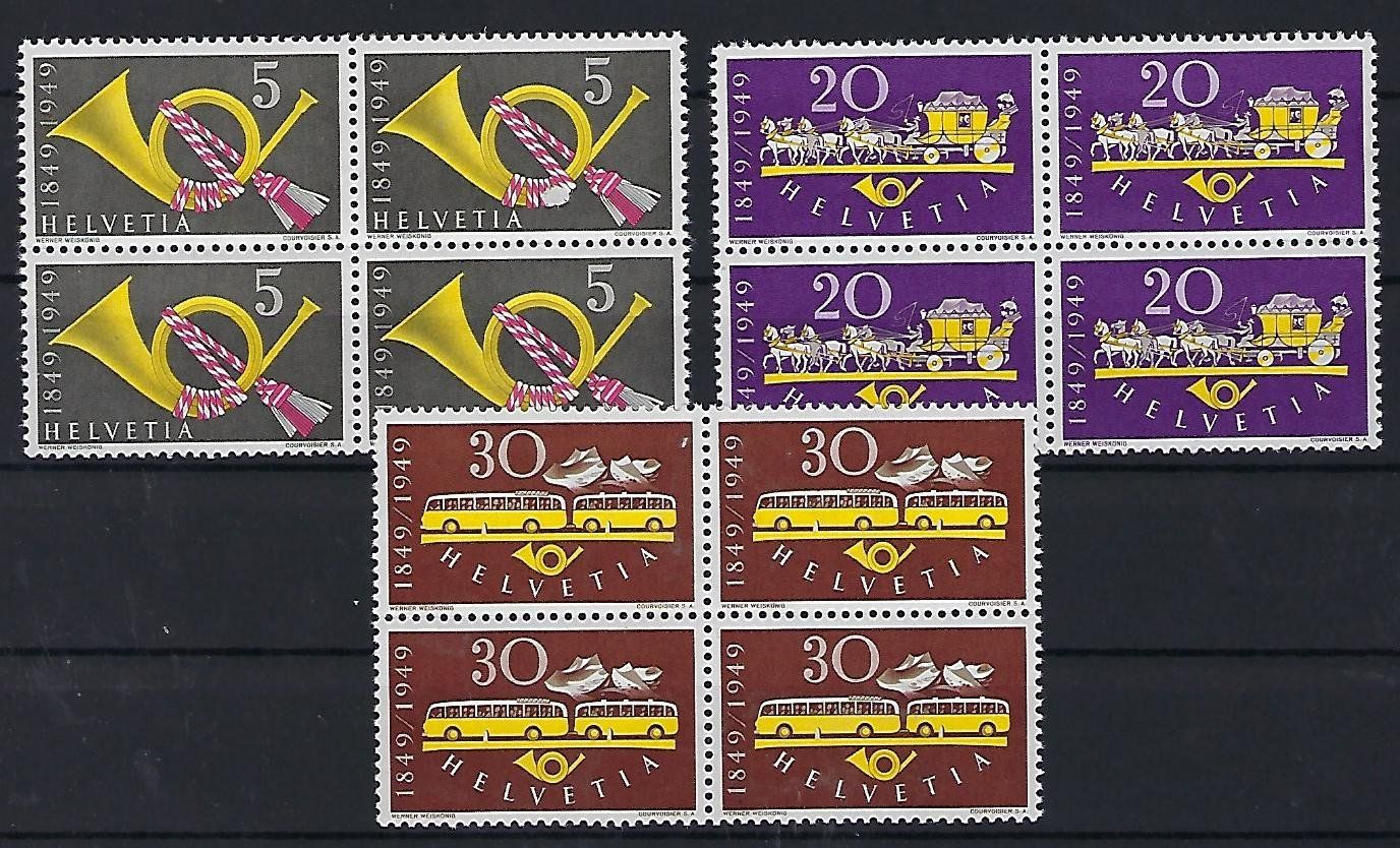 Tutti i francobolli: Werbemarken 1949 Viererblocks postfrisch   14483 – Usato da Lunden venduto da Animus999