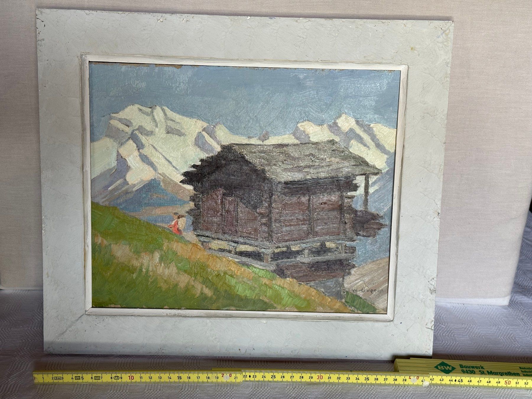 Dipinti: Tableau "Val d'Hérens" recto-verso de Walter Bugnon – Usato da Ste-Croix venduto da mjmg 2
