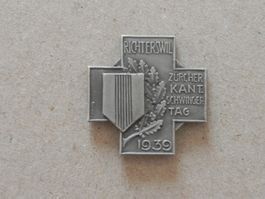 Abzeichen Kant. Schwingfest Schwingen Richterswil ZH 1939