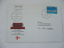 1975 Eröffnungsflug Zürich - Genève - Peking - Shanghai