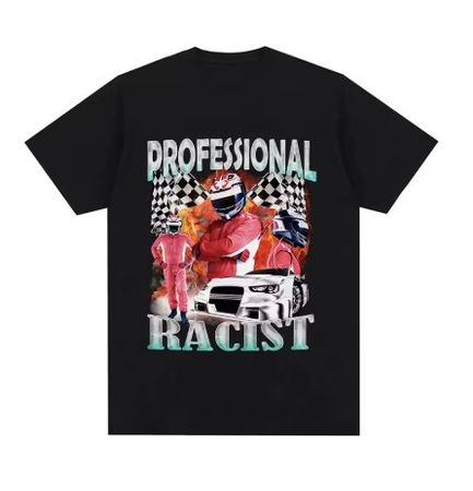 Schwarzes T-Shirt - Rennfahrer Motiv - NEU