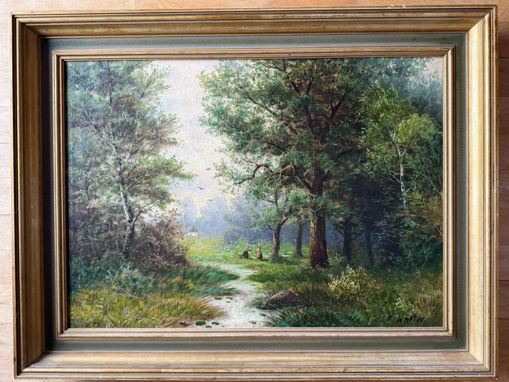 Dipinti: Gemälde Landschaft signiert Walter – Usato da Subingen venduto da ArtBead
