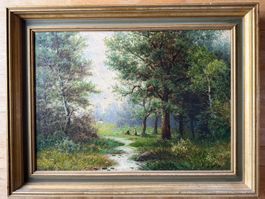 Gemälde Landschaft signiert Walter