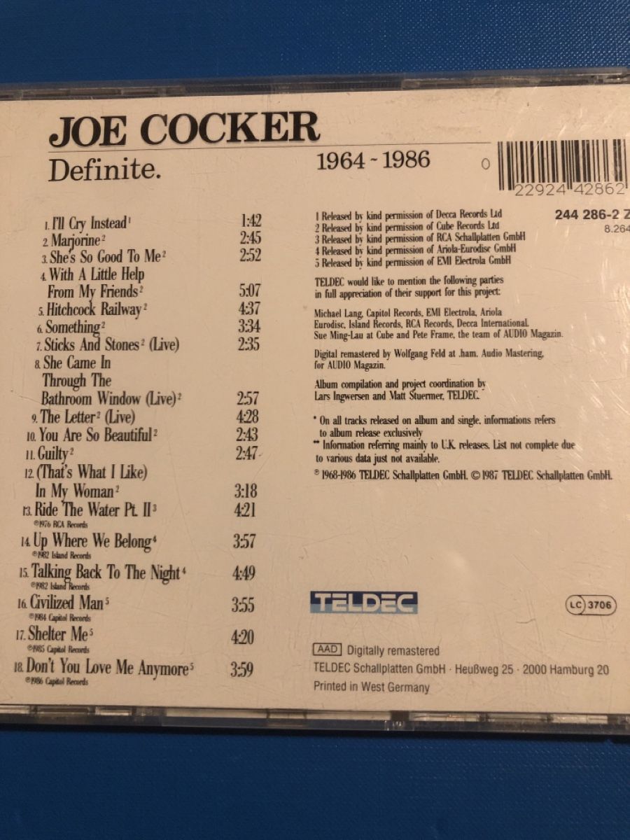 CDs: Joe Cocker – D'occasion à Flaach par rubo7 1
