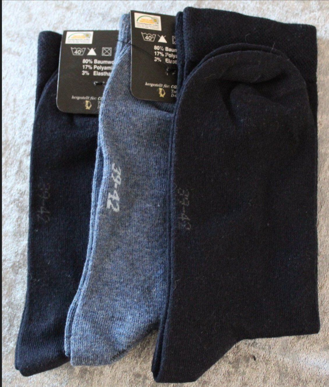 Calze: 3 Neue Herrensocken Gr. 39-42 – Usato da Locarno venduto da madame-tus-sauds 1