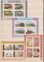 4 Kleinbogen Tanzania. Für Motivsammler. Postfrisch. (4)