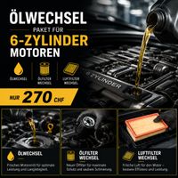 ÖLWECHSEL-PAKET FÜR 6-ZYLINDER-MOTOREN  Nur CHF 270.–
