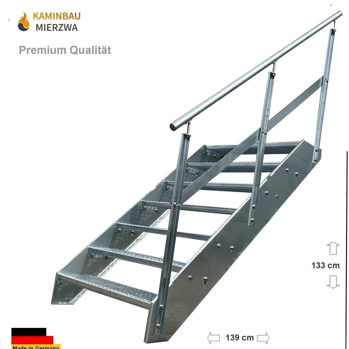 Autres: Stahltreppe 7 Stufen+Geländer 100x133cm – Neuf avec emballage d'origine à Bottighofen par zaap 1