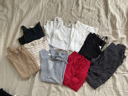 Sommer-Set: 10 Damen Oberteile & Hose, Gr. S/36
