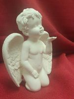 Süsser Engel, knieend, Gipsfigur, Deko Figur -