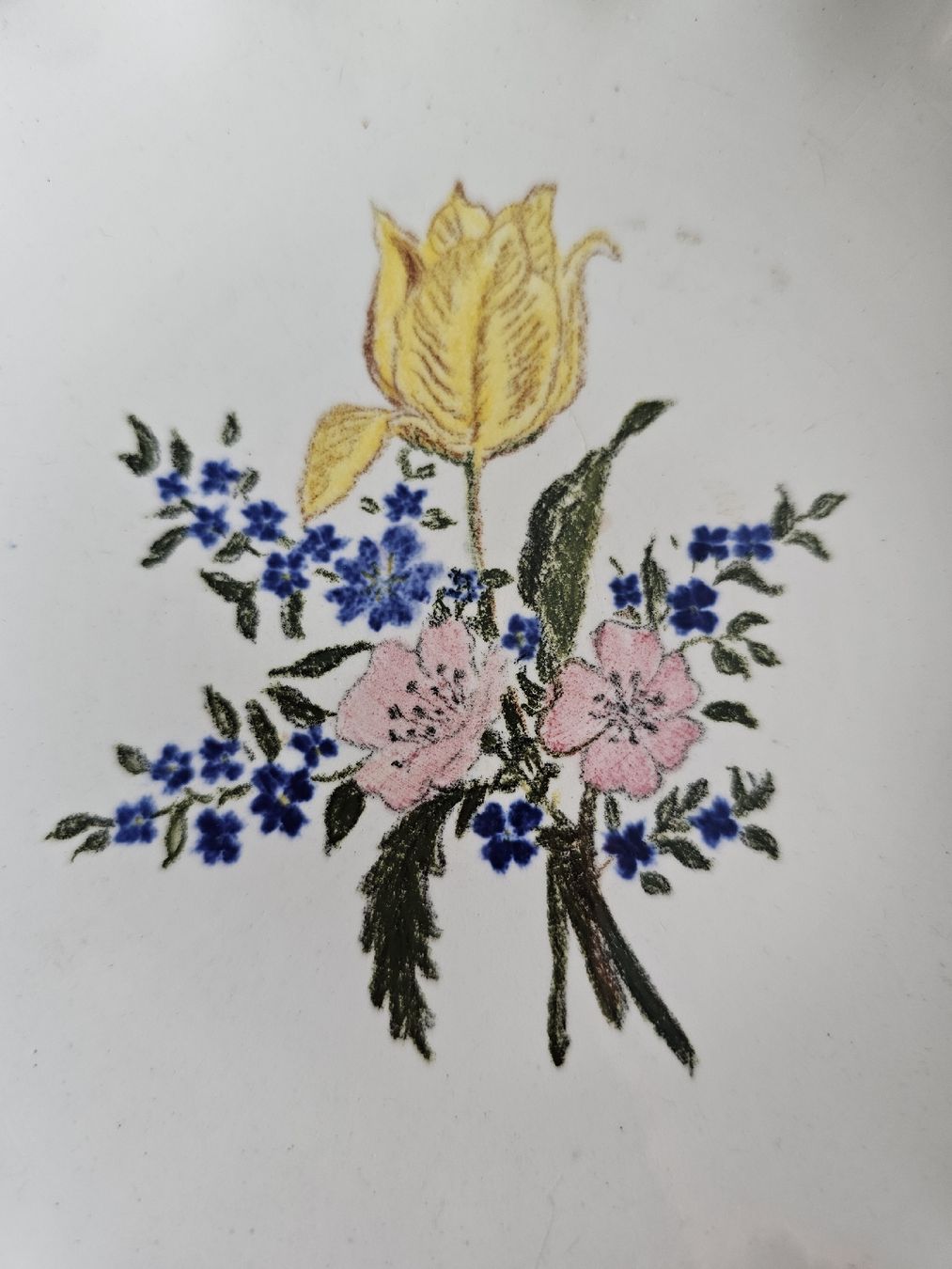 Piatti: Frühlingserwachen: Teller mit Blumenmuster, Handbemalt – Usato da Sirnach venduto da pius062 1