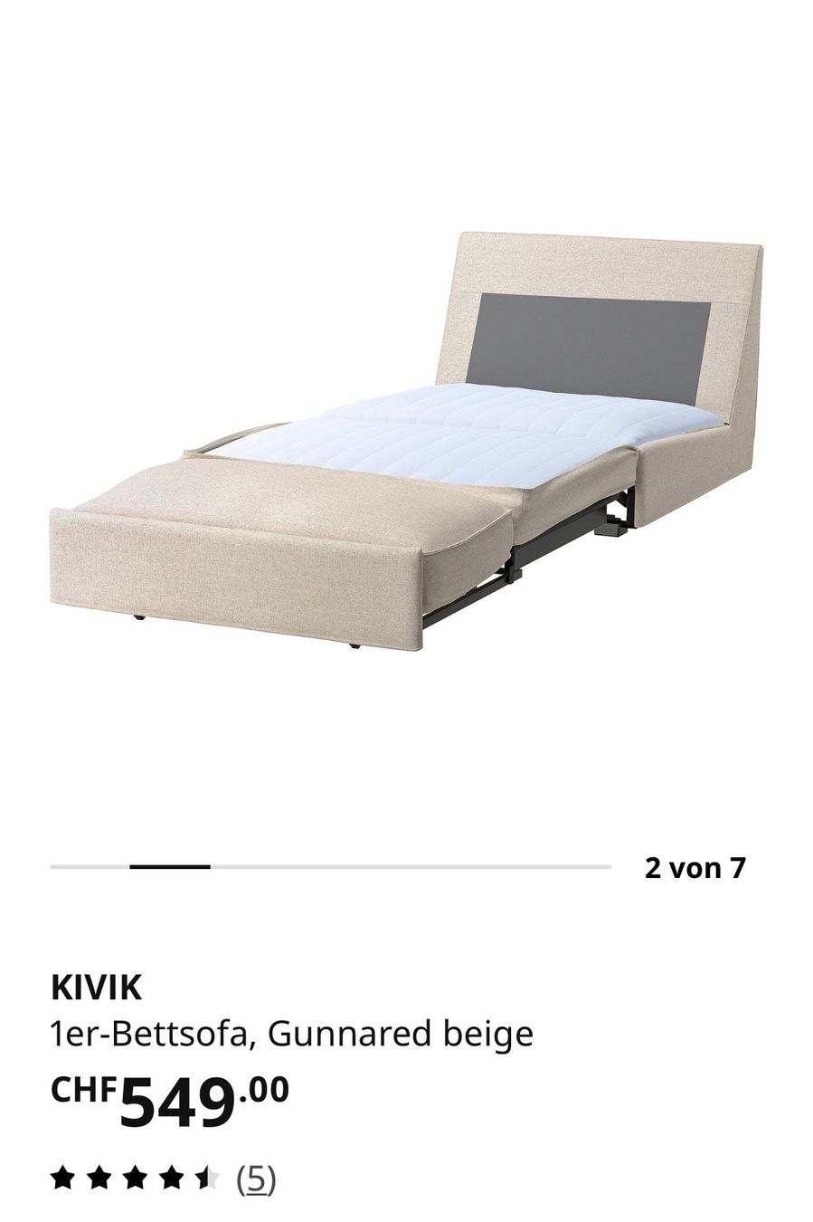 Ikea Poltrone: 1er Bettsofa Kivik (Ikea) – Usato da Zürich venduto da Brisu 5