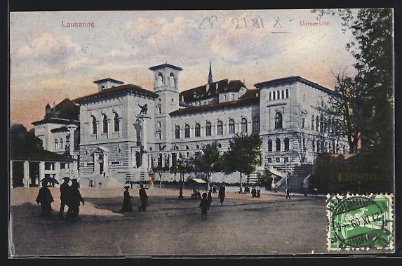 Cartes postales: AK Lausanne, Universit, 1909 – D'occasion à Berlin par bartko-reher
