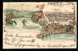 Litho Schaffhausen, Ortsansicht mit Muno