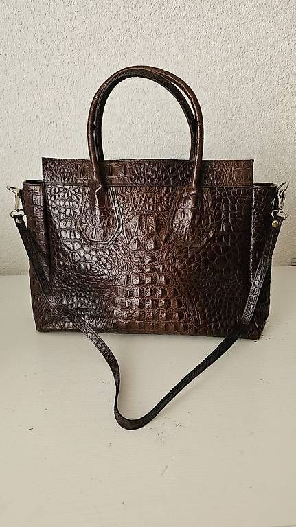 Borse da donna: Echtleder Damen-Shopper in Kroko-Prägung – Usato da Sursee venduto da nei_7klk