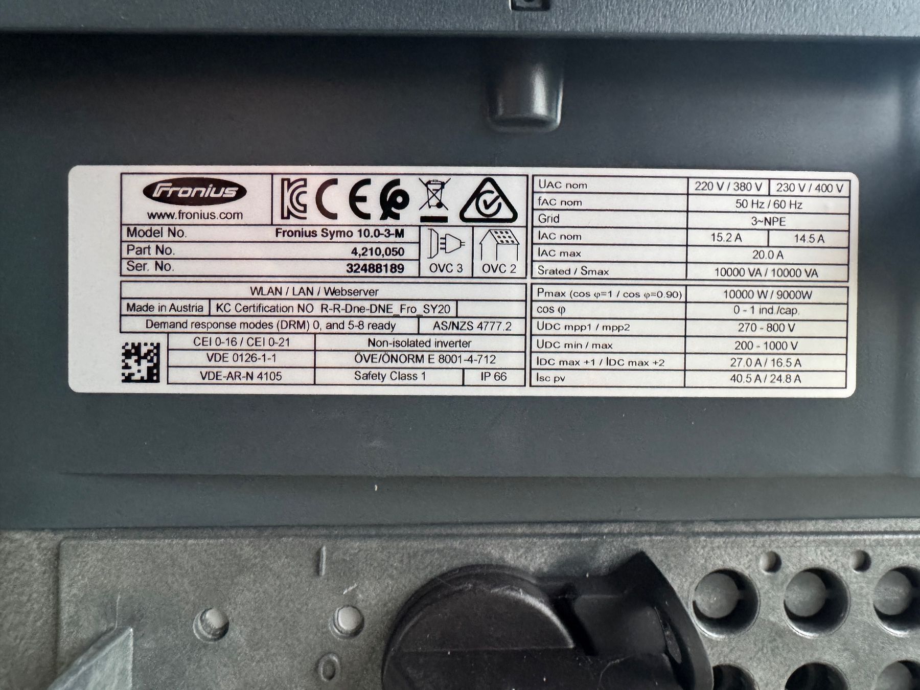 Fronius Inverter: Fronius Symo 10.0-3-M – Usato da Oberdorf SO venduto da lemonsqueezer 1