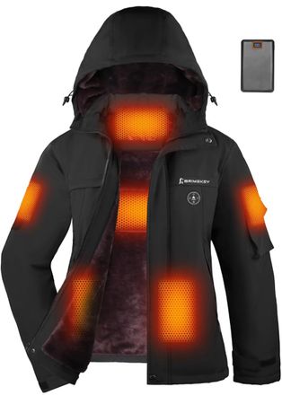 Damen-Heizjacke 6 Zonen 20000 mAh Akku wasserdicht