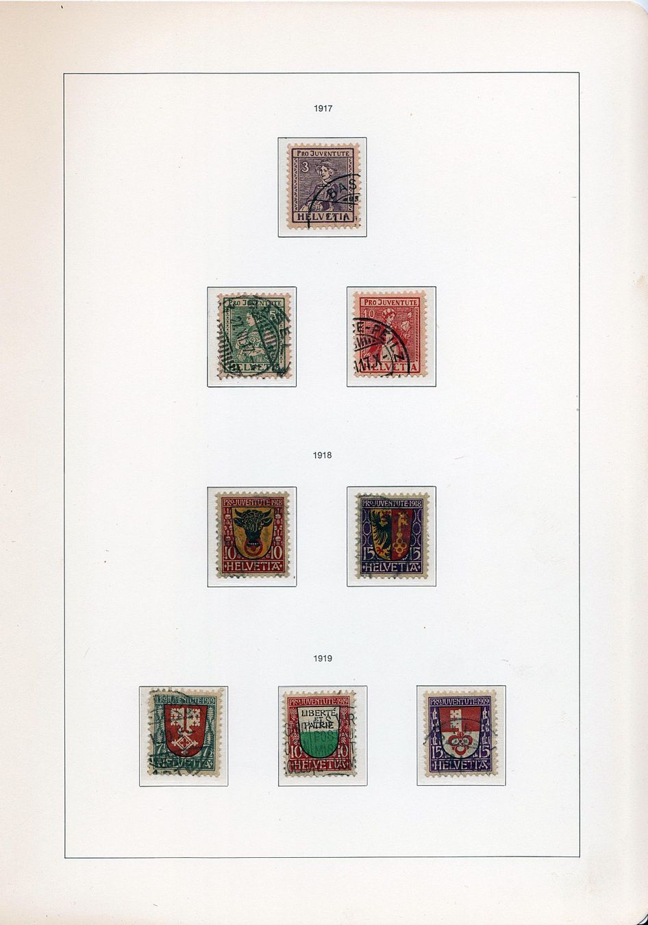 Tous les timbres: PRO JUVENTUTE 1913-1969 Collection ⨀ Complète 30 fl. – D'occasion à Genève par omniphila 2