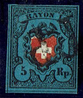 Tutti i francobolli: RAYONI <526> 5RscheP 15II T28 S PP BEFUND – Usato da Rüschlikon venduto da Sualk1 1