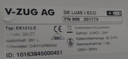 V-ZUG EK1212-E,, Kühlschrank,281L