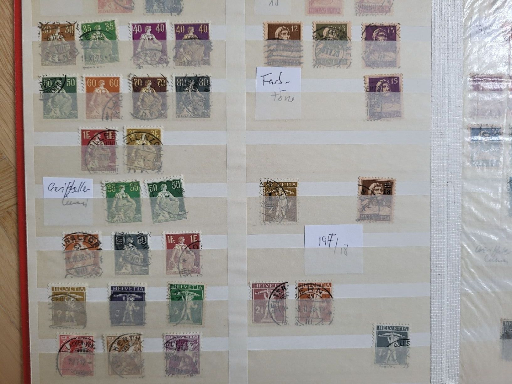 Alle Briefmarken: Kleinlot Schweiz ab 1907 – Gebraucht aus stäfa von brandy66 2