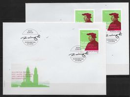 F1733 - 2 FDC Ulrich Zwingli