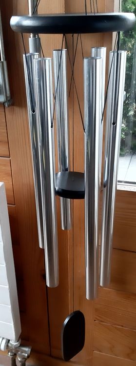 Deco 79 Windspiel Weiß/braun Aus Keramik & Eiche – 3-teiliges Küsten-Dekor, 116,8 Cm