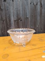 Elegante Glasschale auf Füsschen, Vintage Look, neuwertig!