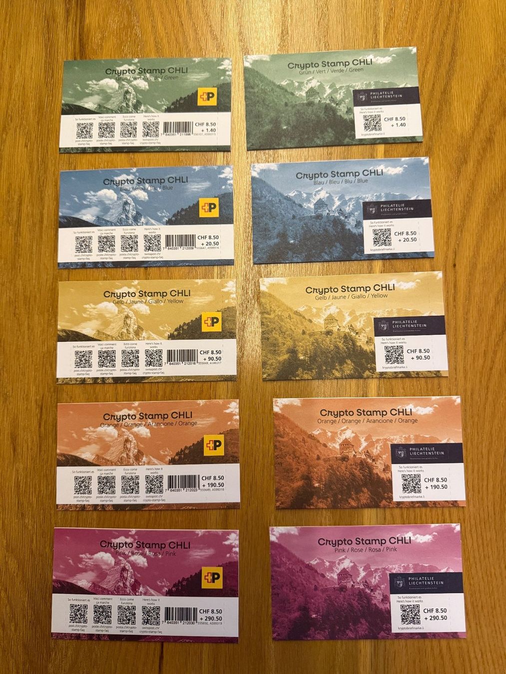 Serie Crypto Stamps CHLI; Schweiz und Liechtenstein (Neu und  originalverpackt) in Lungern für CHF 1250 – mit Lieferung auf Ricardo kaufen
