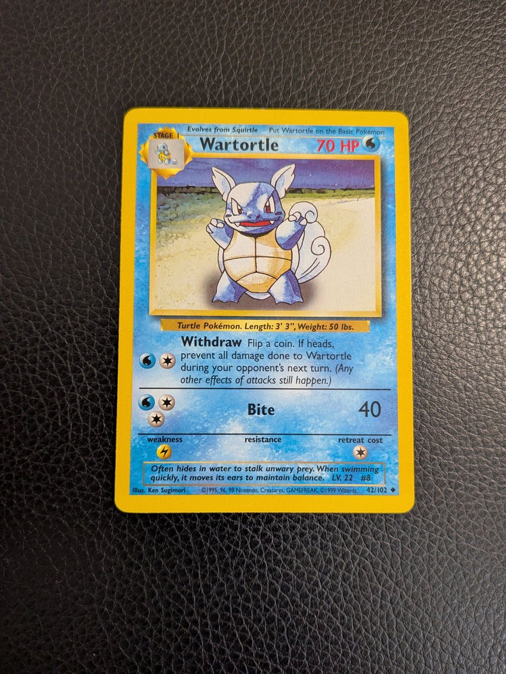 Pokémon Carte collezionabili: Base Set Wartortle 42/102 Ab 1 – Usato da Paradiso venduto da Pkmn10