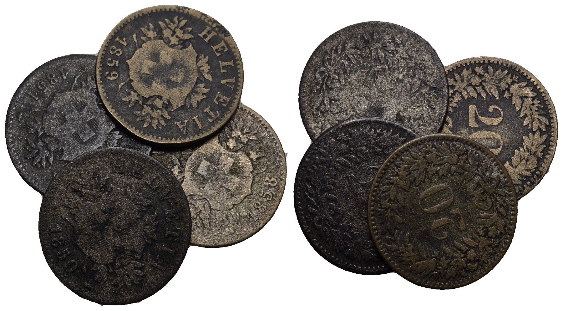 Tutti le monete: Schweiz 20 Rappen Lot – Usato da Bern venduto da numismatictops