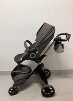 Kinderwagen STOKKE XPLORY mit Babybett und viel Zubehör