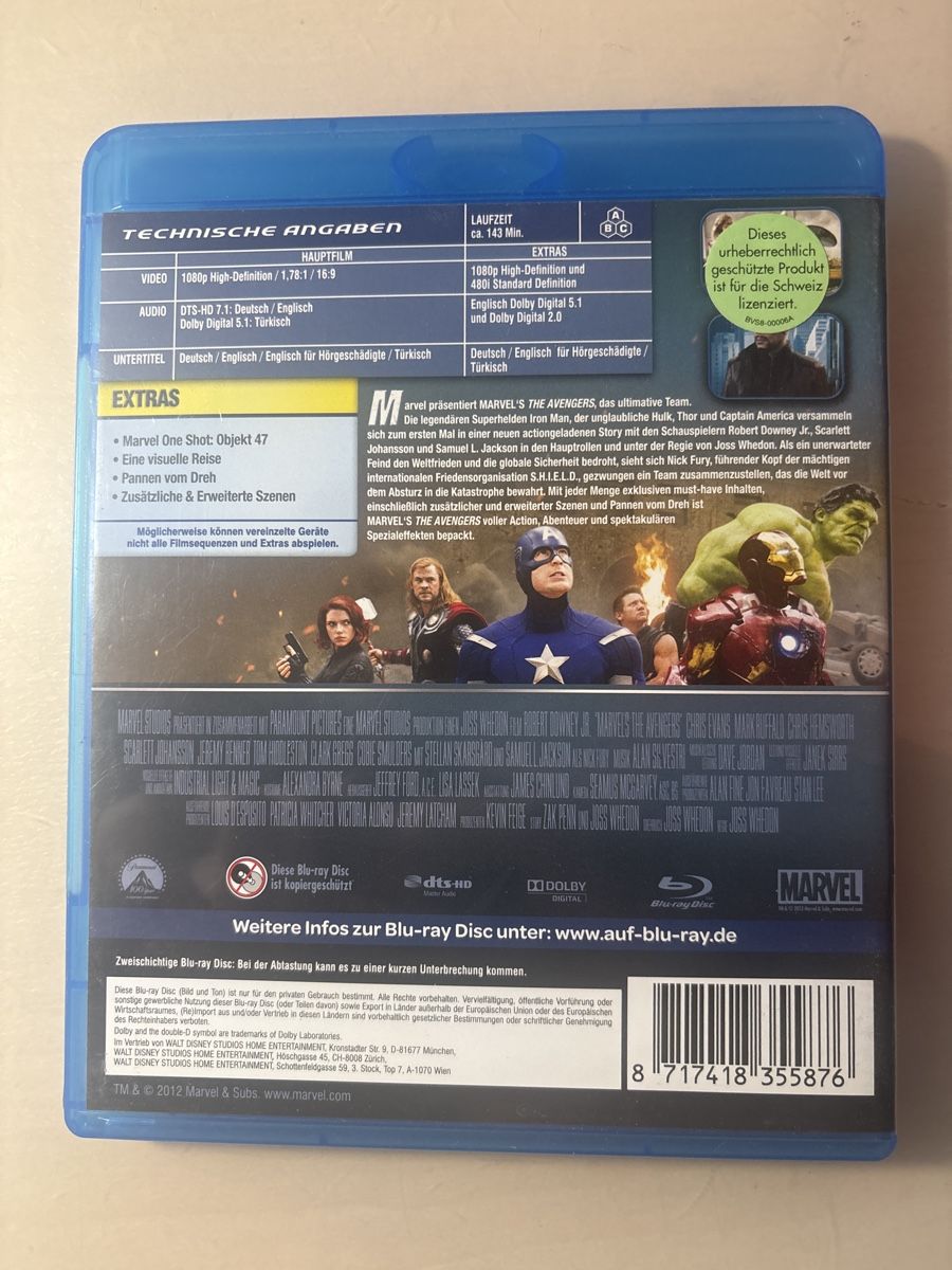 Tutti i DVDs: Marvel's The Avengers Blu-ray Disc - Superhelden Action! – Nuovo (secondo la descrizione) da Ruswil venduto da Slivio_ 1