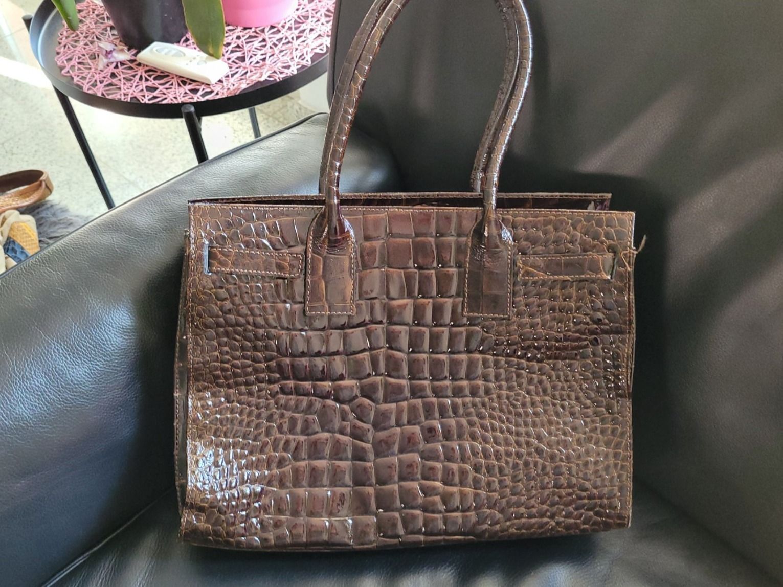 Taschen für Damen: Tasche Lackleder Dunkelbraun – Neu (gemäss Beschreibung) aus Oberweningen von kvo_r5ws 4