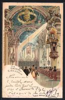 Litho Einsiedeln, Innenansicht der Kirch