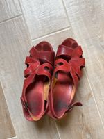 Rote Sommer Sandalen aus Leder Grösse 38.5